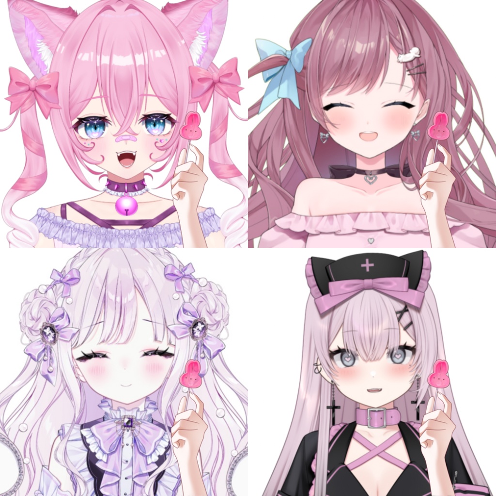Vtuber素材-うさぎの飴を持つ手-高画質＋商用利用権