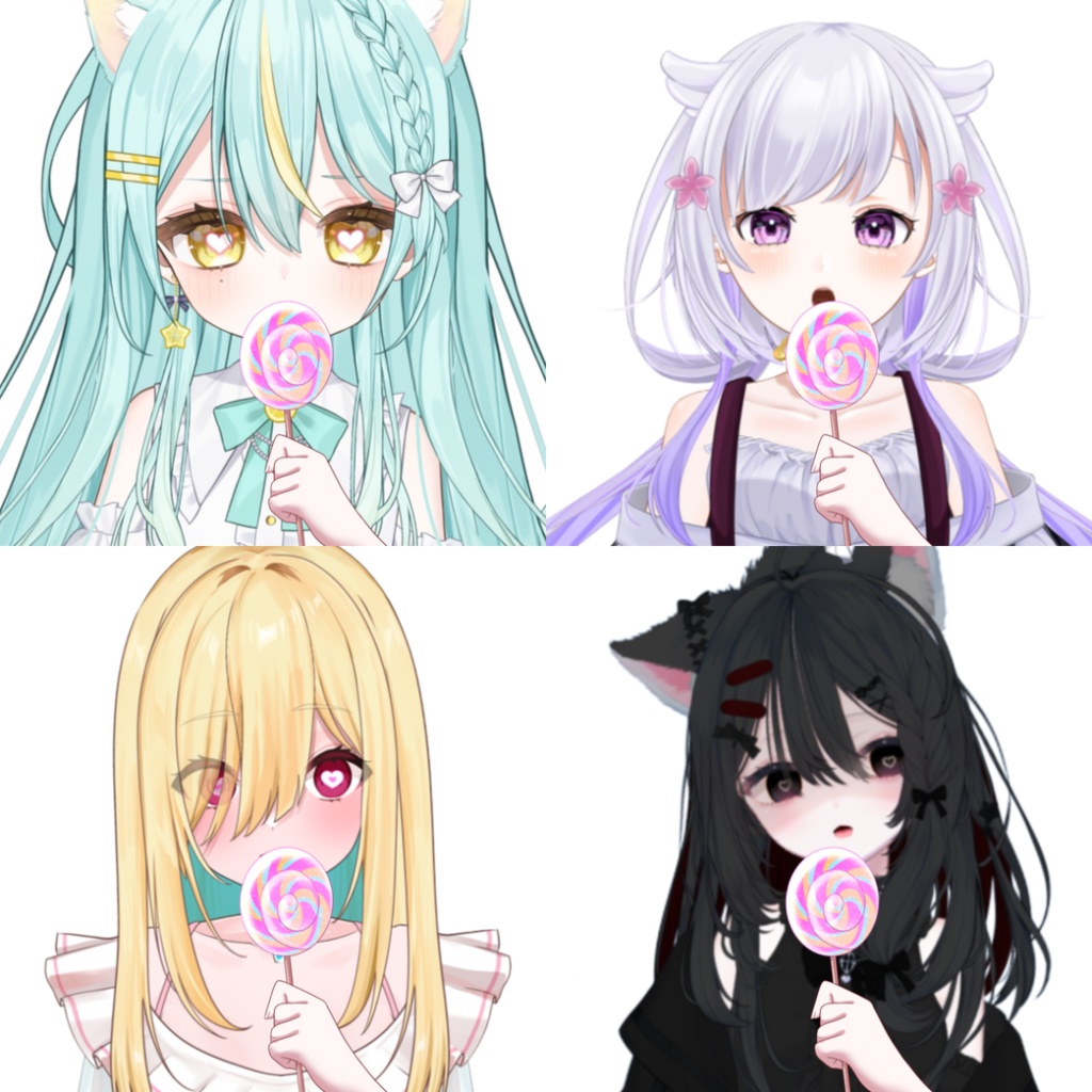 Vtuber素材-ぐるぐるキャンディー-高画質＋商用利用権