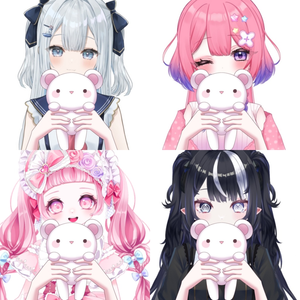 Vtuber素材-しろくまのぬいぐるみを持つ手-高画質＋商用利用権