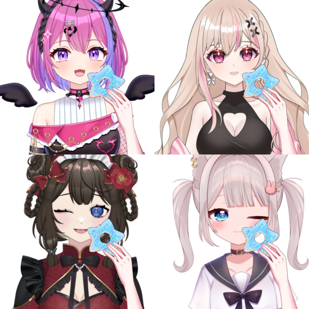 Vtuber素材-星ドーナツを持つ手-高画質＋商用利用権