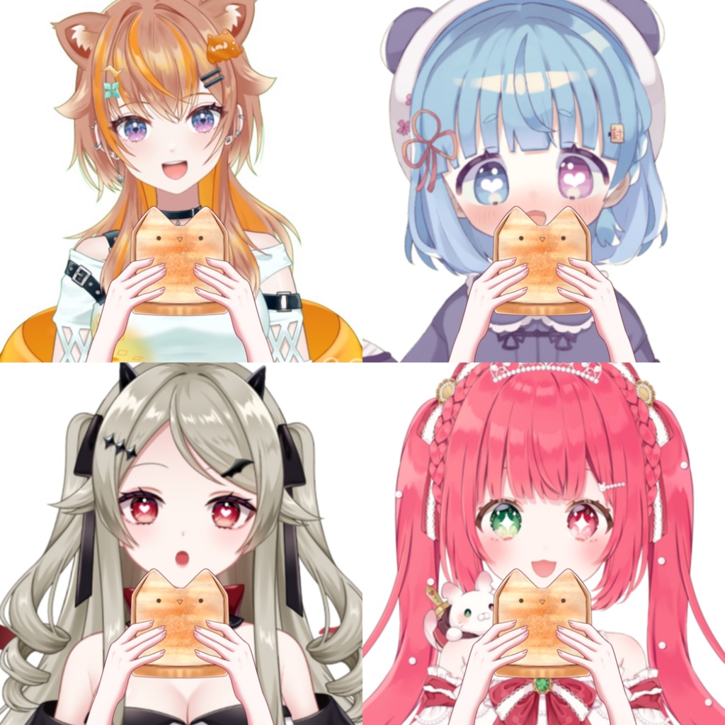Vtuber素材-ねこトーストを持つ手-高画質＋商用利用権