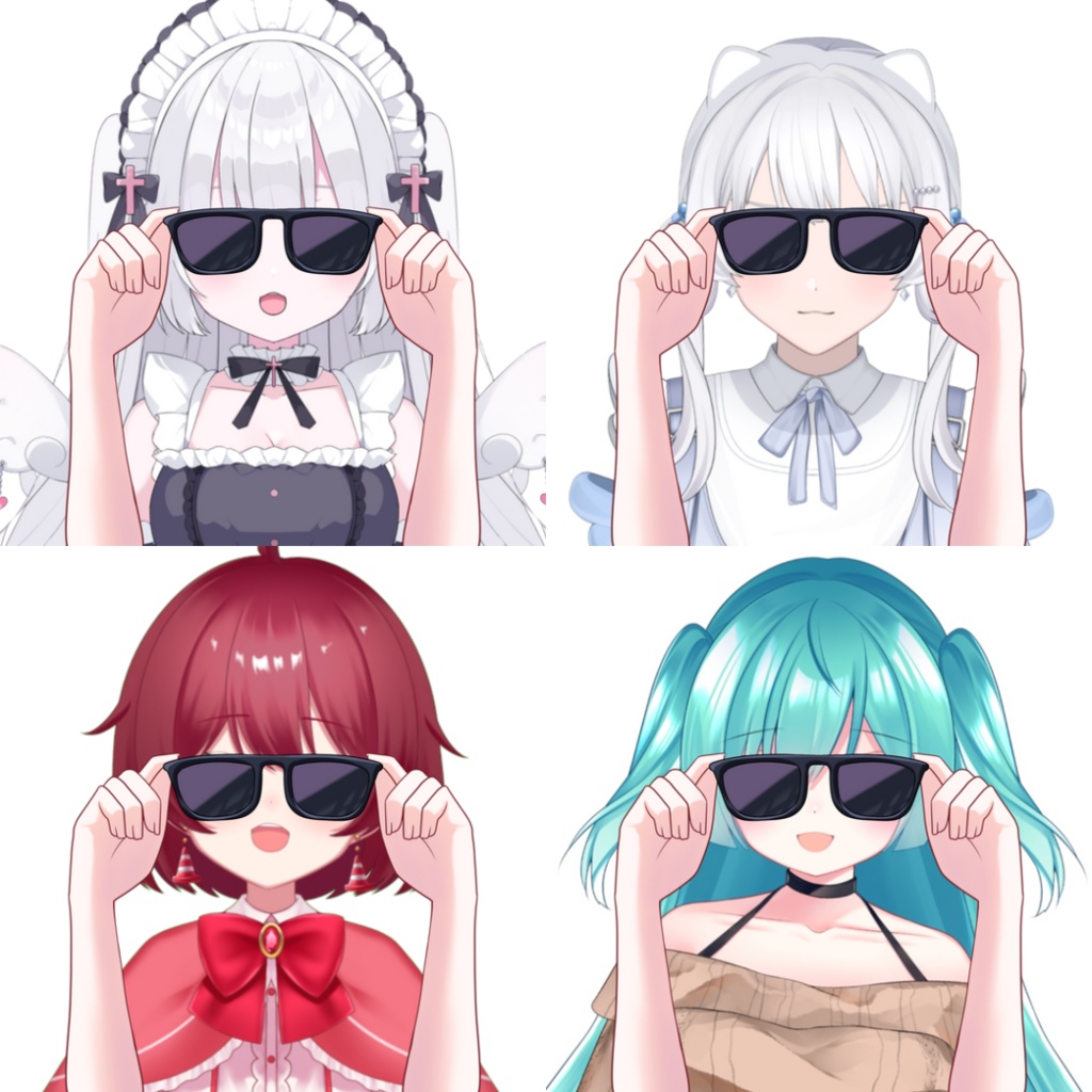 Vtuber素材-サングラスを持つ手-高画質＋商用利用権