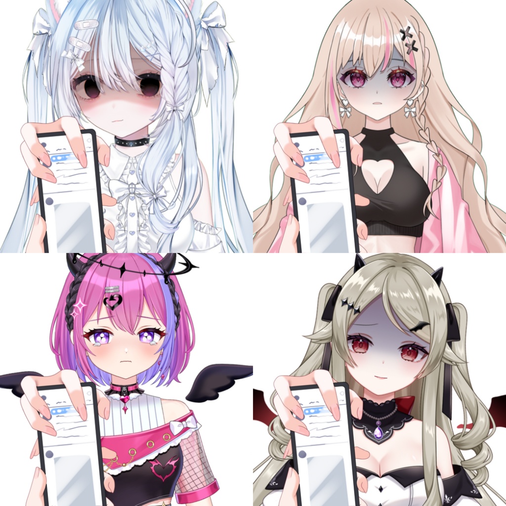 Vtuber素材-スマホを見てくる手-高画質＋商用利用権