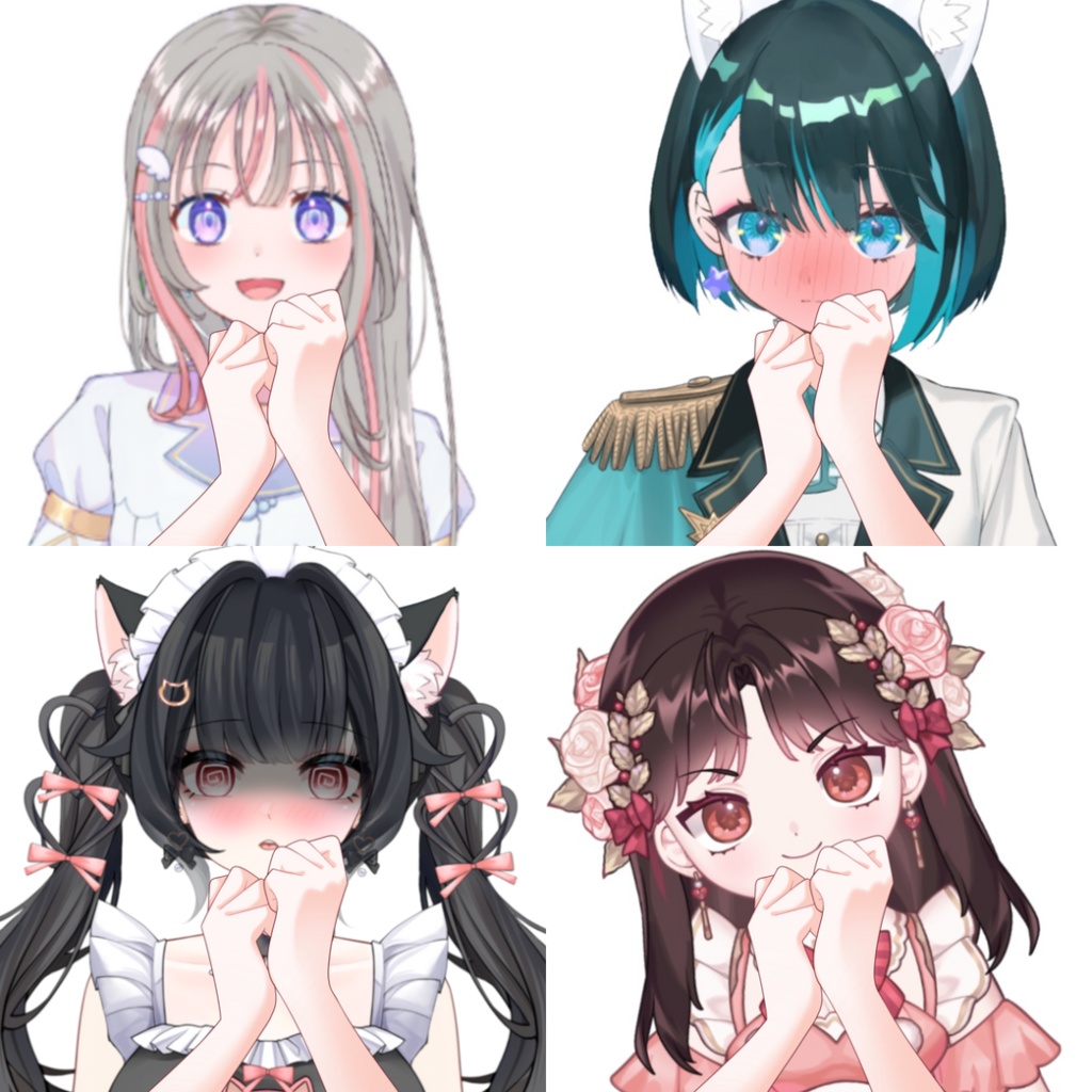 Vtuber素材-もじもじする手-高画質＋商用利用権