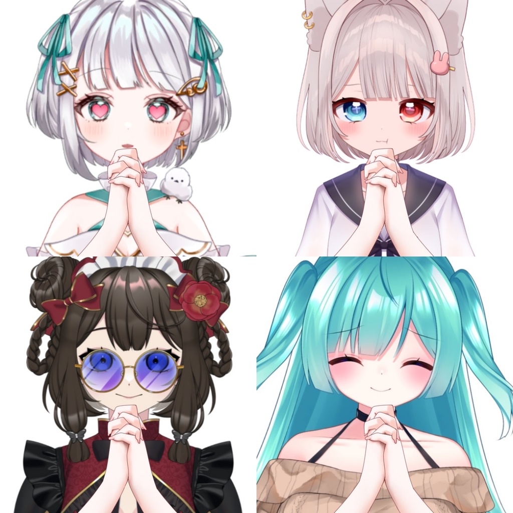 Vtuber素材-お願いする手-高画質＋商用利用権