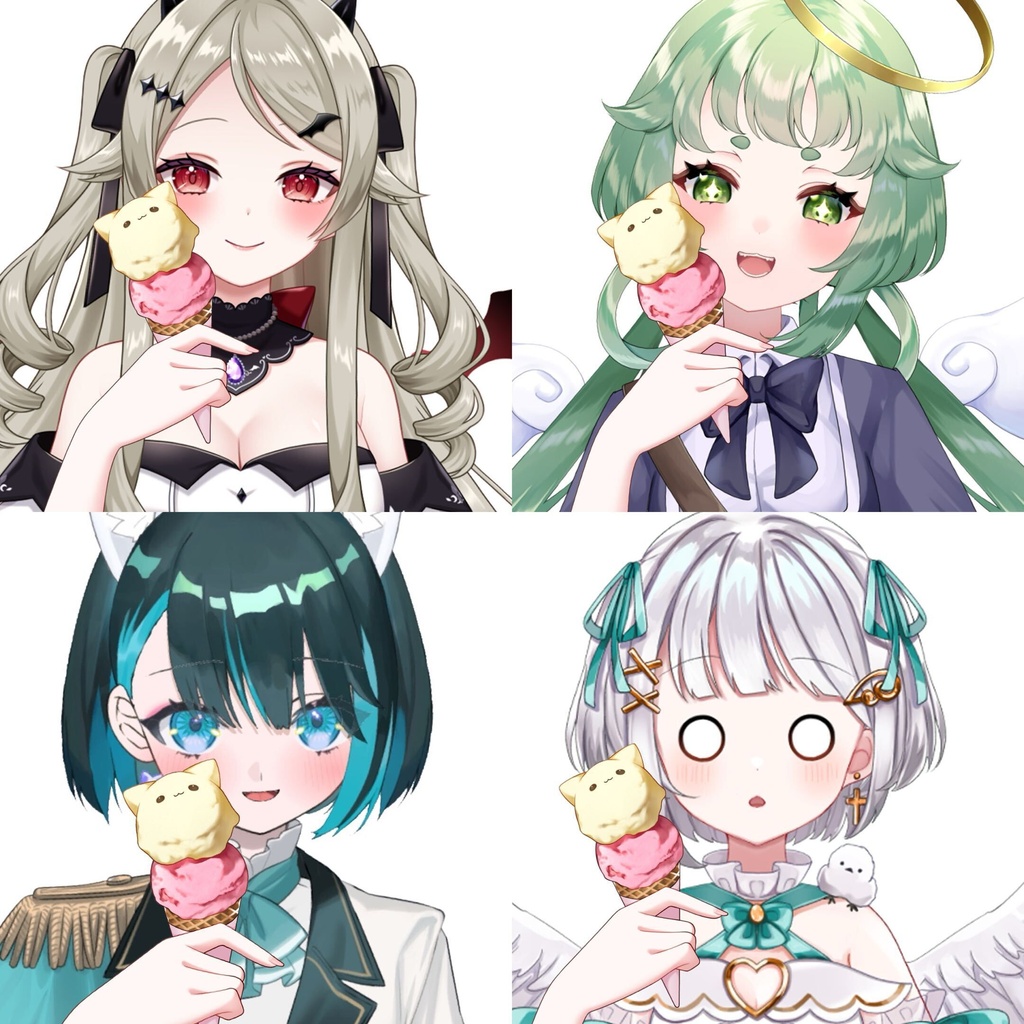 Vtuber素材-ねこアイスを持つ手-高画質+商用利用権