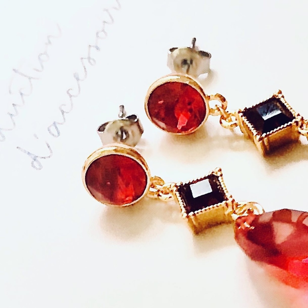 【FGO】藤丸立香(ぐだ男)&ギルガメッシュ(術)イメージカラーピアス(イヤリング)