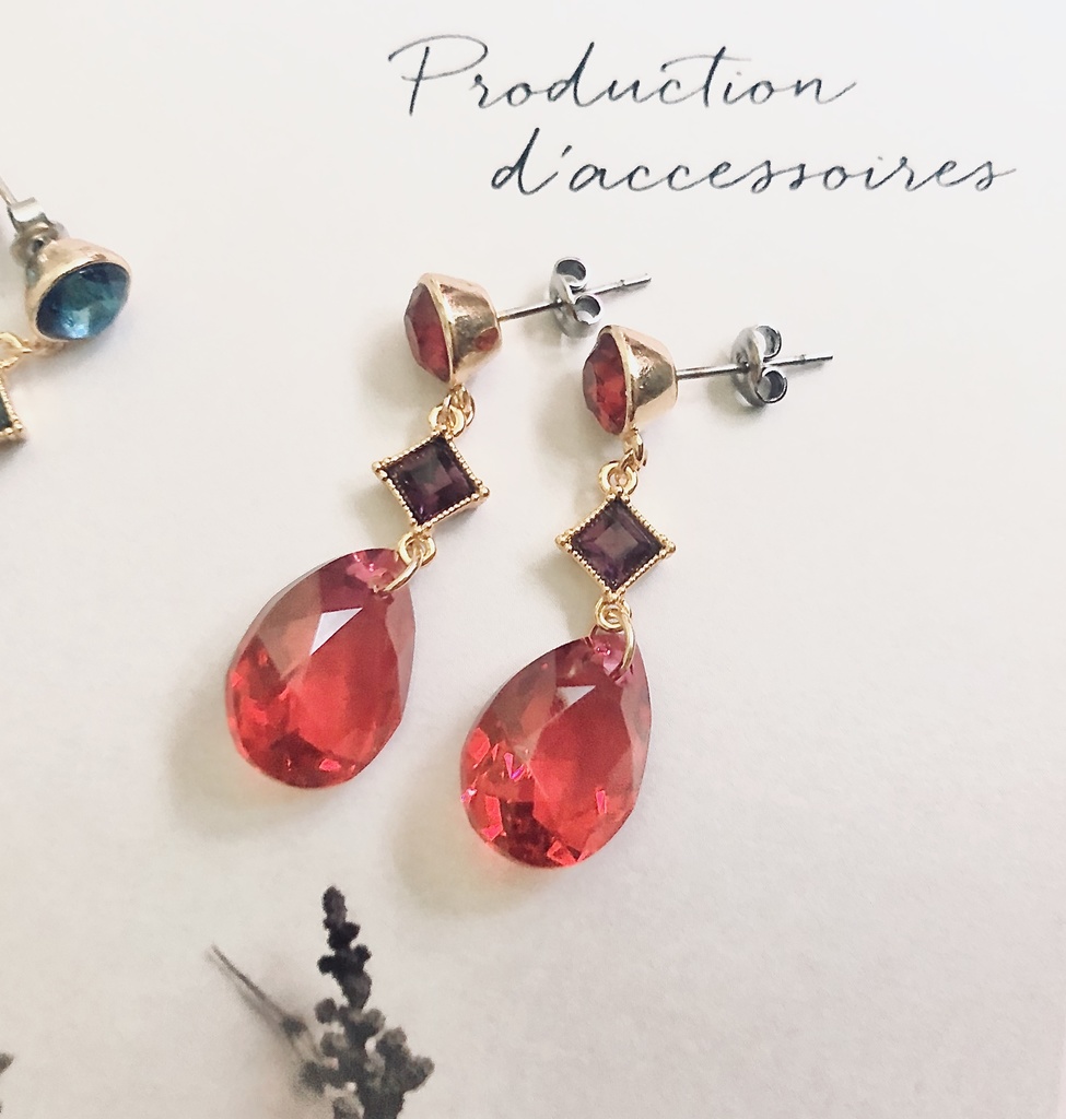 【FGO】藤丸立香(ぐだ男)&ギルガメッシュ(術)イメージカラーピアス(イヤリング)