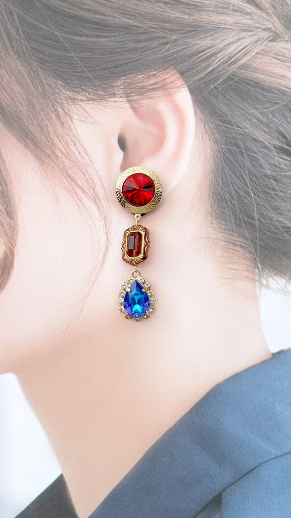 【FGO】藤丸立香(ぐだ男)&ギルガメッシュ(術)イメージカラーピアス/イヤリング