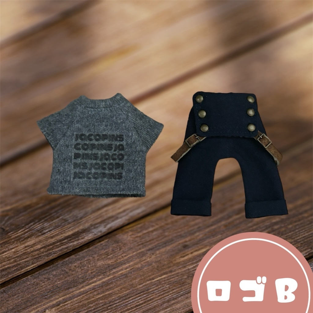 Tシャツ&垂れ革サスパンツ