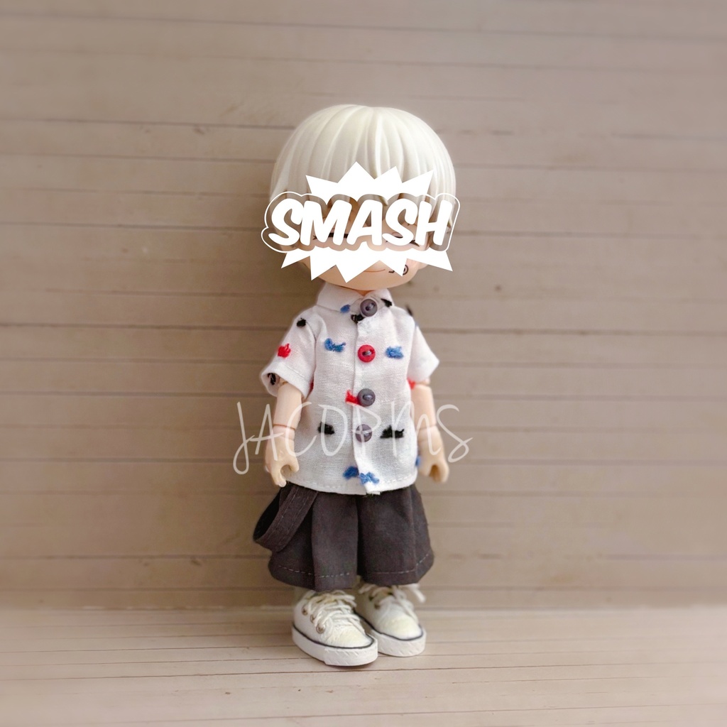 🔴⚫️🔵シャツ×片サスキュロット