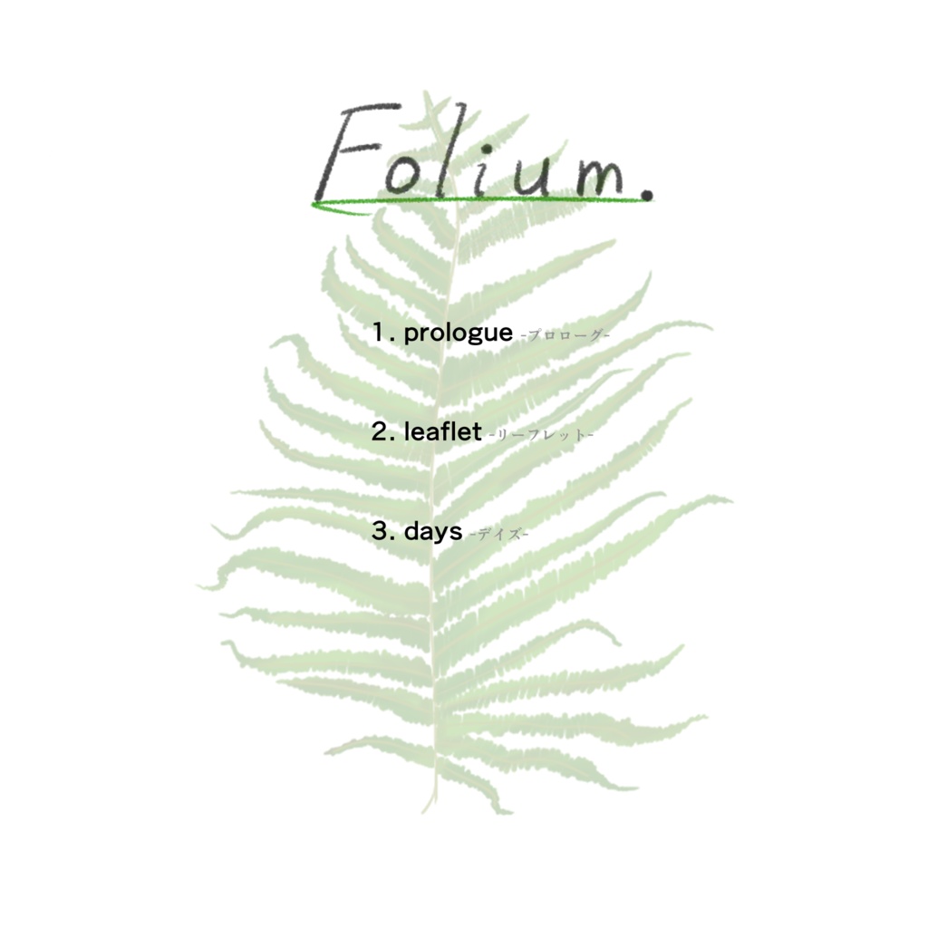 2nd mini album「Folium.」CDパッケージ版