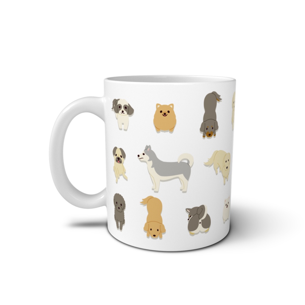 犬だらけマグカップA
