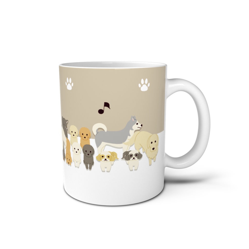 犬だらけマグカップB(全2色)