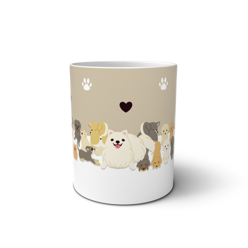 犬だらけマグカップB(全2色)