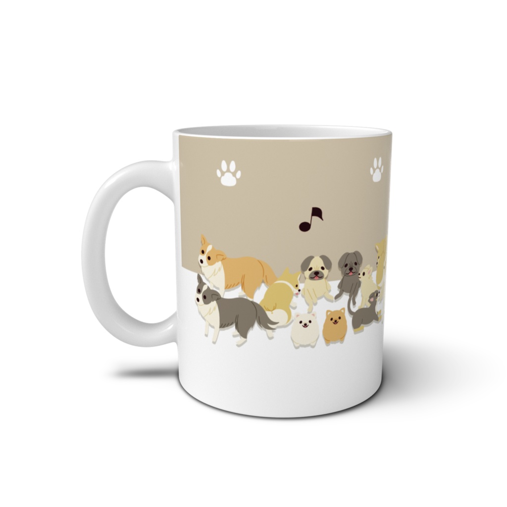 犬だらけマグカップB(全2色)