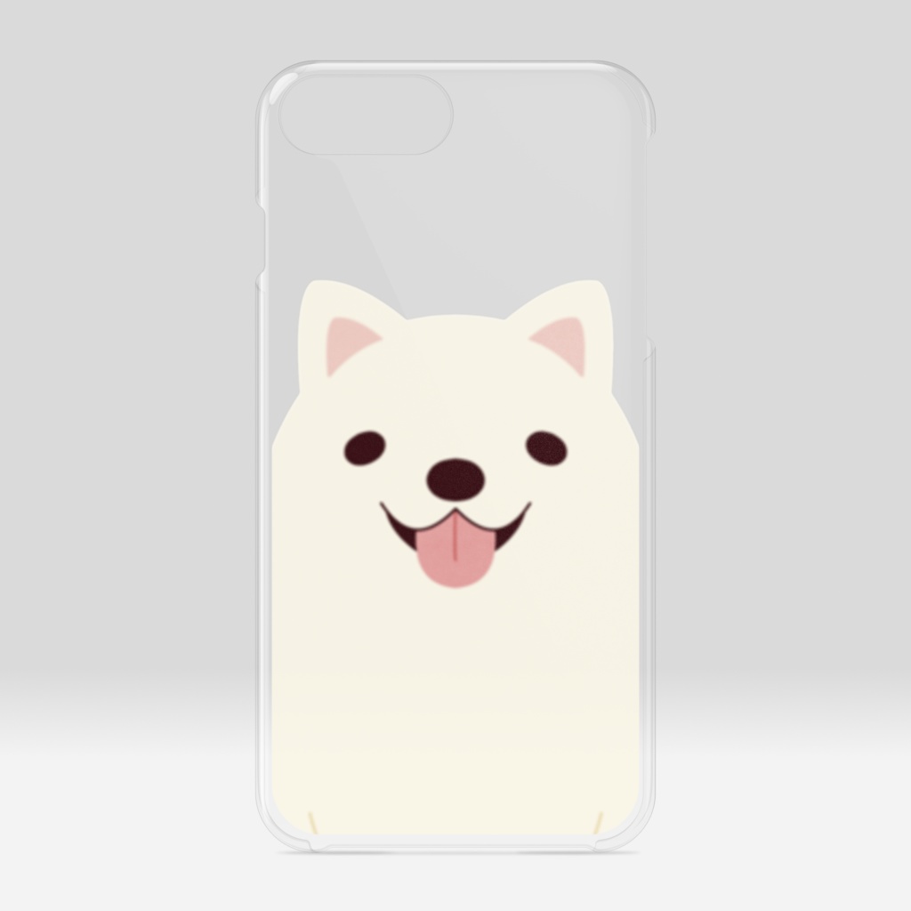 犬クリアiPhoneケース サモエド