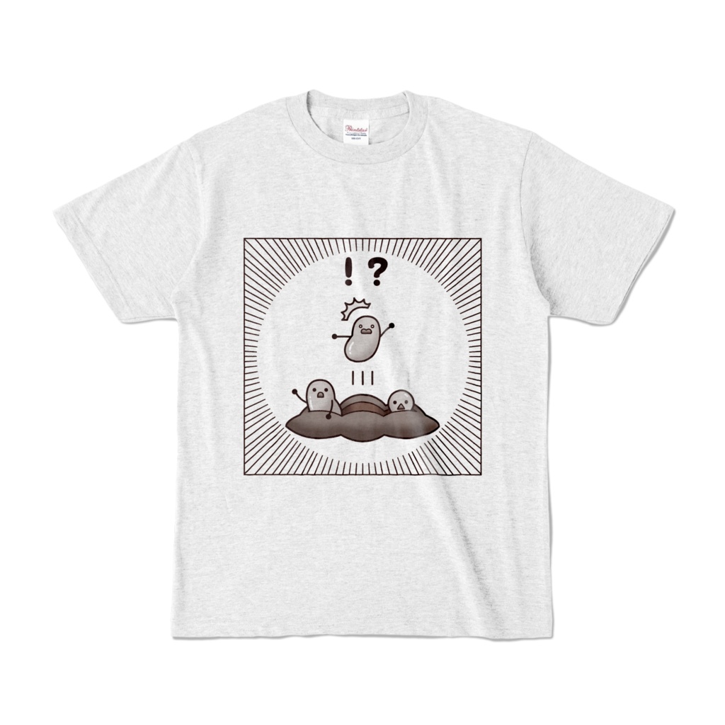 飛び出ちゃった枝豆3 オリジナルカラーTシャツ(白黒ver+カラーver)