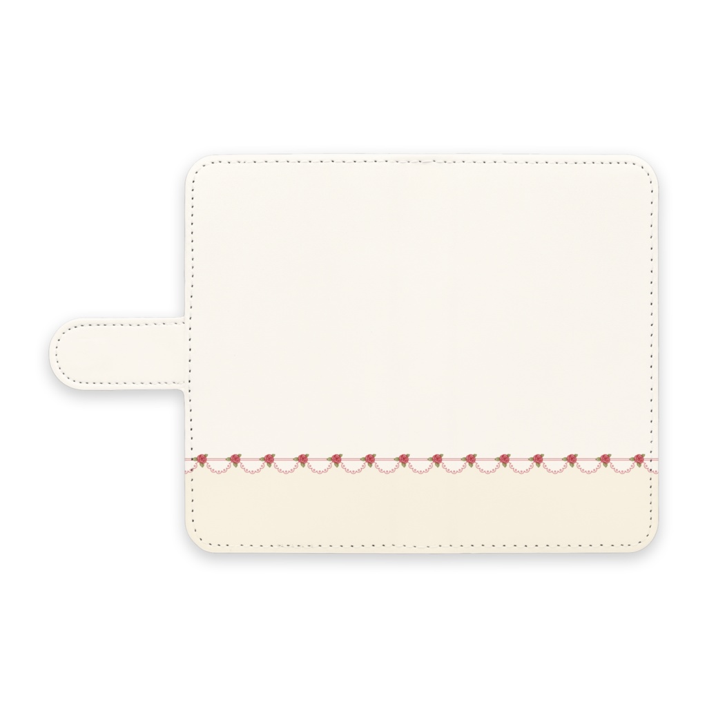 薔薇&レース 手帳型Androidケース(全3色) ストラップ穴なし