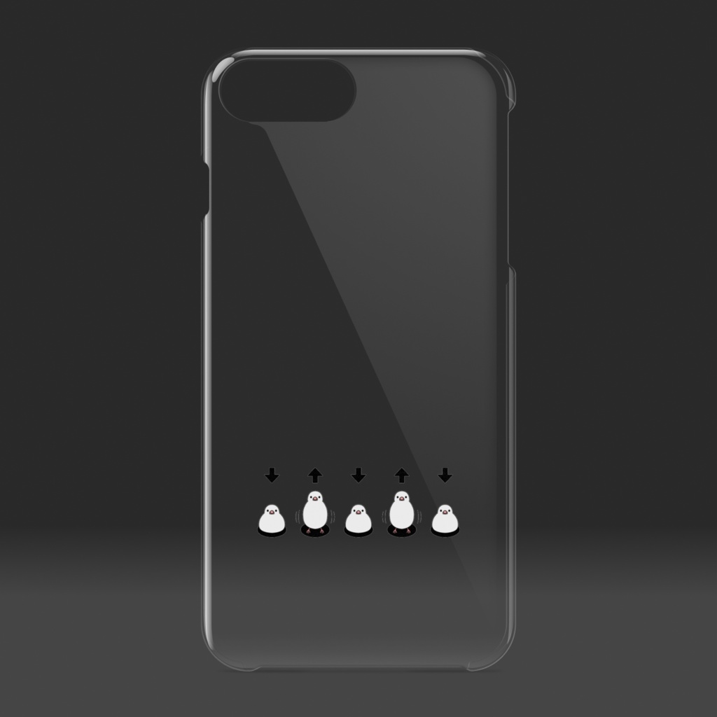 白文鳥・もち文鳥 クリアiPhoneケース 淡色用