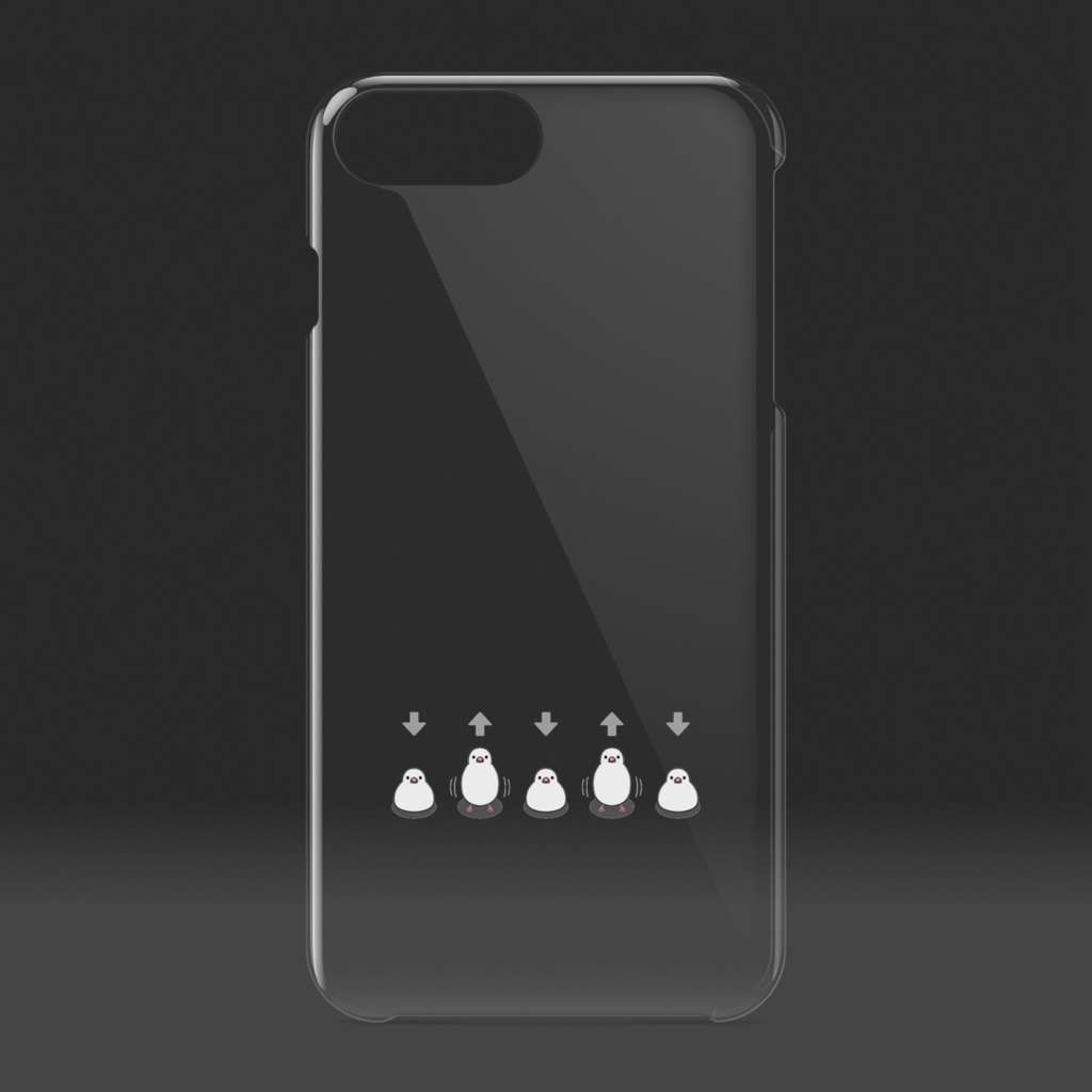 白文鳥・もち文鳥 クリアiPhoneケース 濃色用