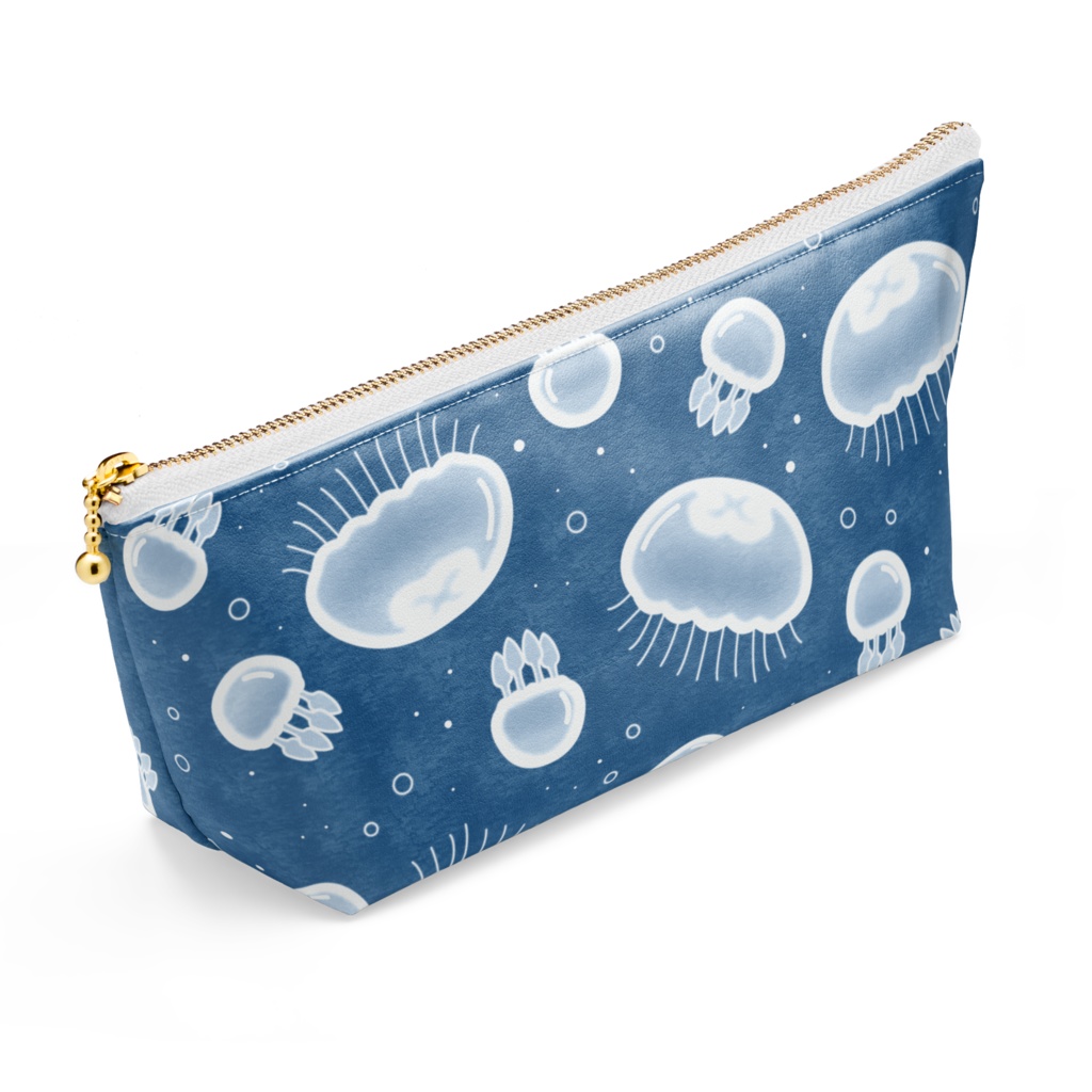 漂うクラゲA ポーチ 青色(ブルー)