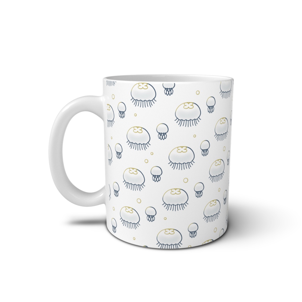 漂うクラゲB マグカップ 白色(ホワイト)