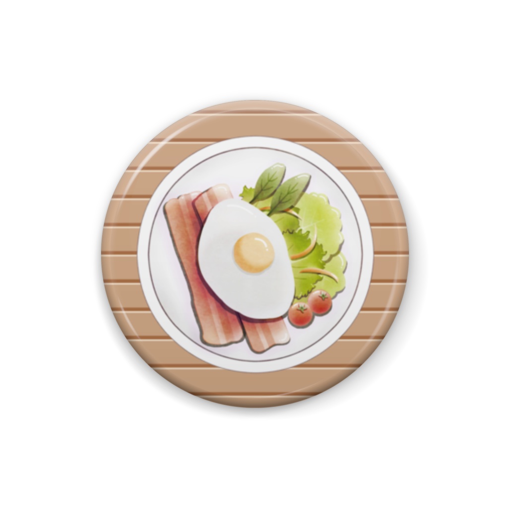 ベーコンエッグサラダ 缶バッジ(全5種)