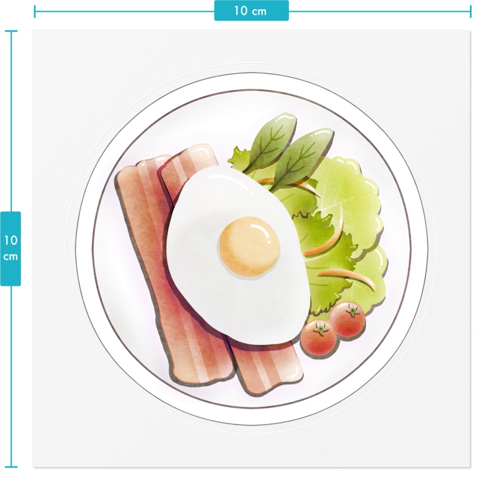 ベーコンエッグサラダ ステッカー(全2種)