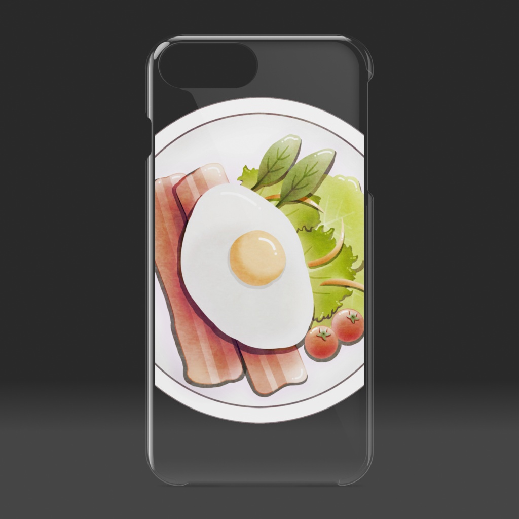 ベーコンエッグサラダ クリアiPhoneケース