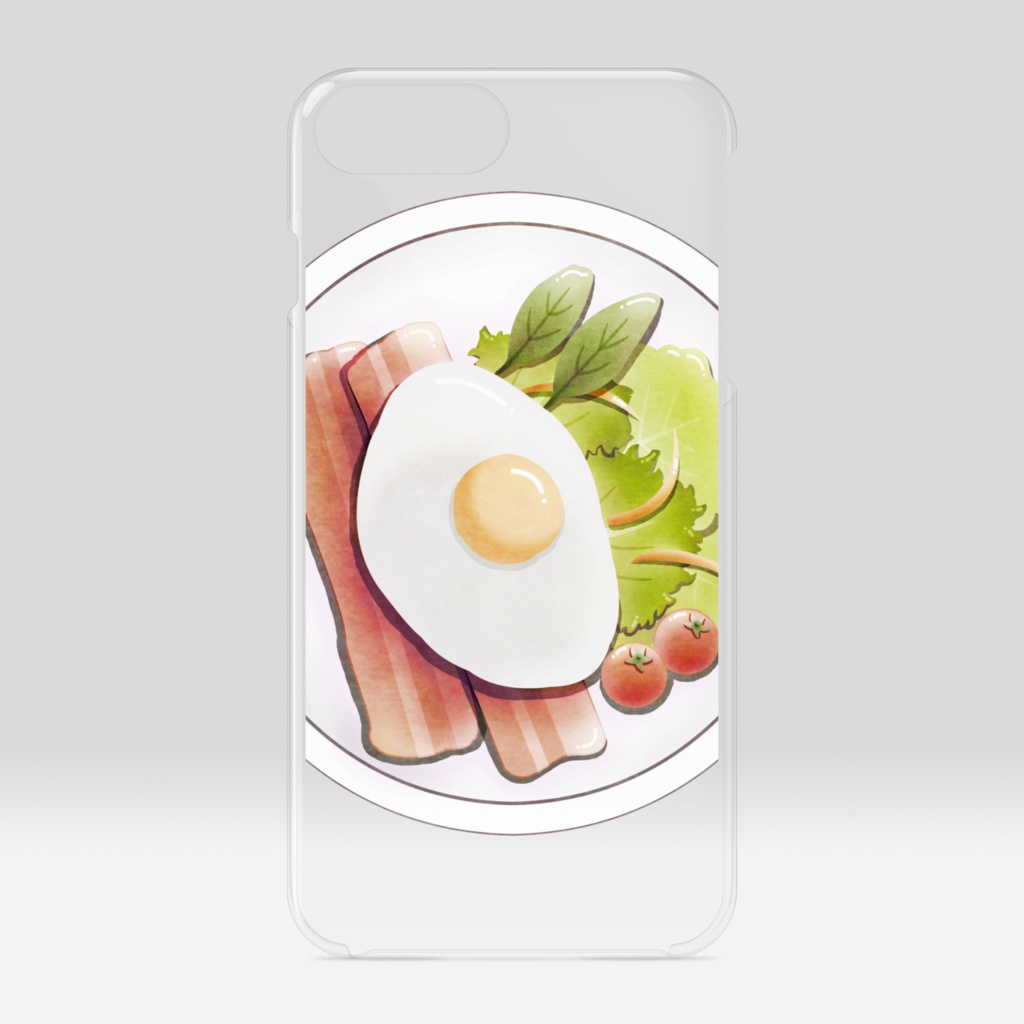 ベーコンエッグサラダ クリアiPhoneケース