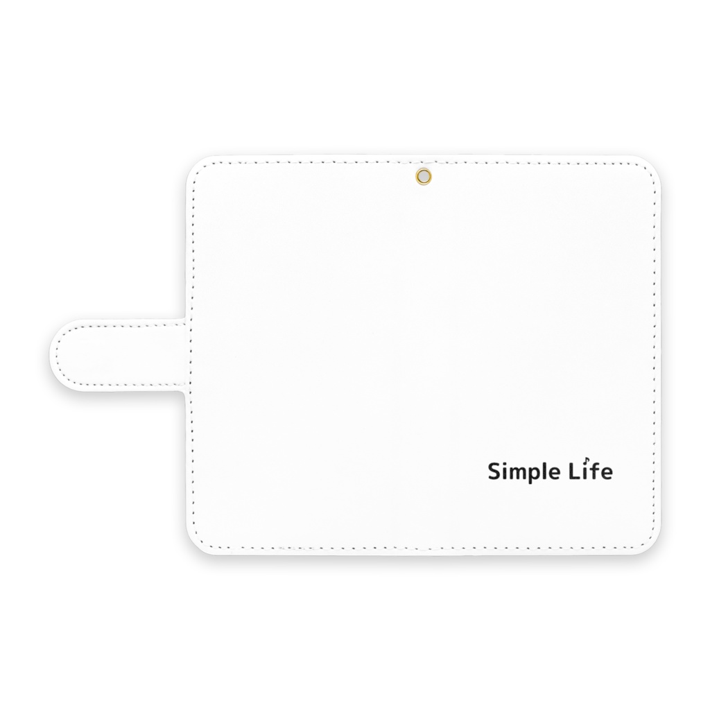 Simple Life　手帳型Androidケース♪（全2色）　ストラップ穴あり