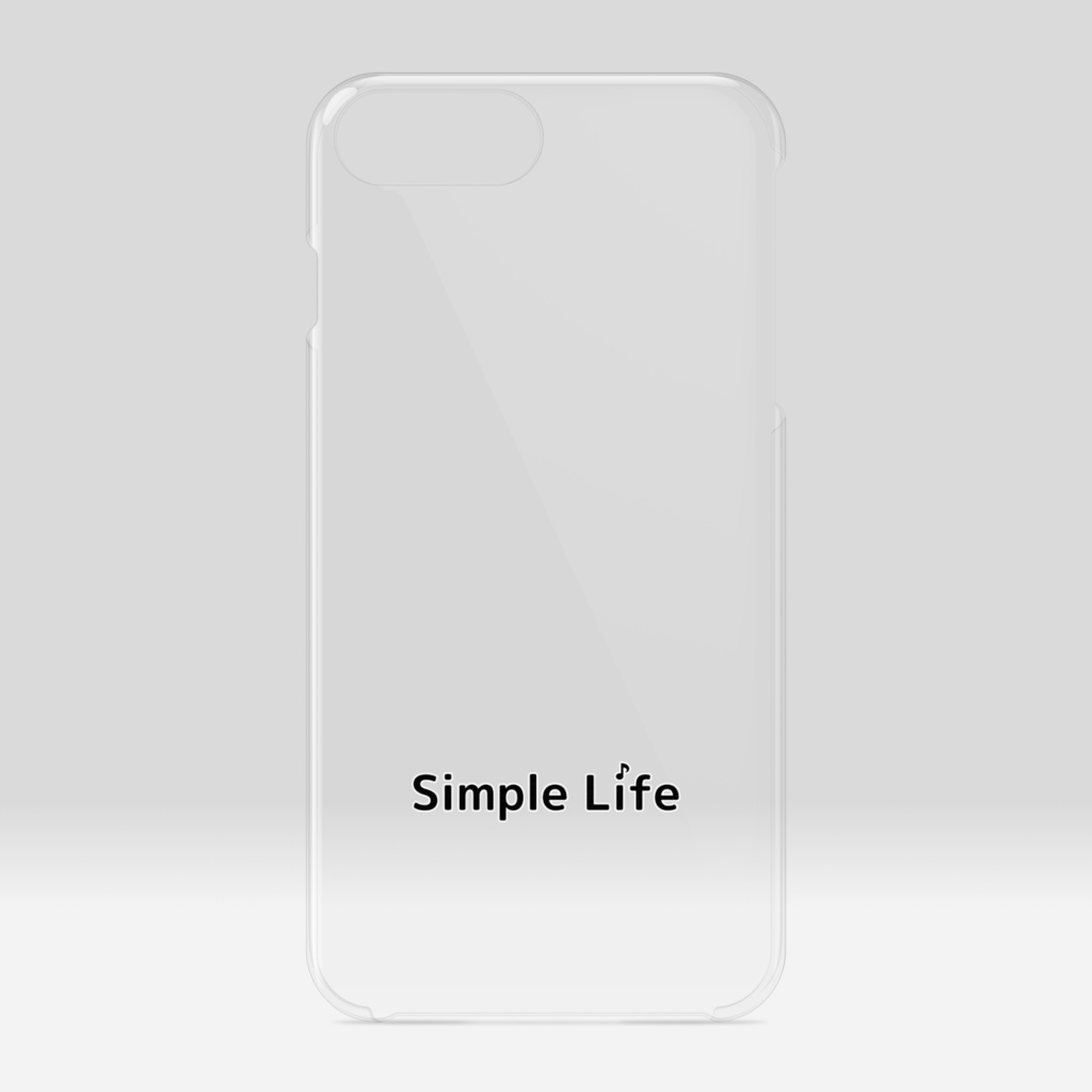 Simple Life クリアiPhoneケース♪ A 黒文字(白縁)