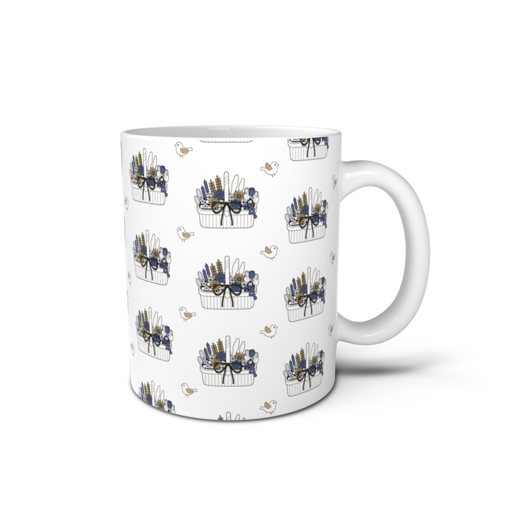 フラワーバスケットB　マグカップ（全3色）