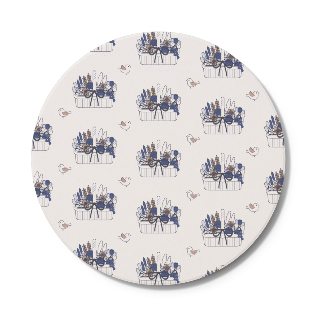 フラワーバスケットB　コースター（全6種）