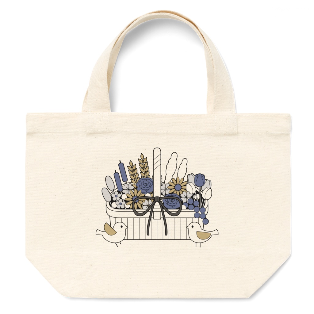 フラワーバスケットA トートバッグ(サイズS・M・L)
