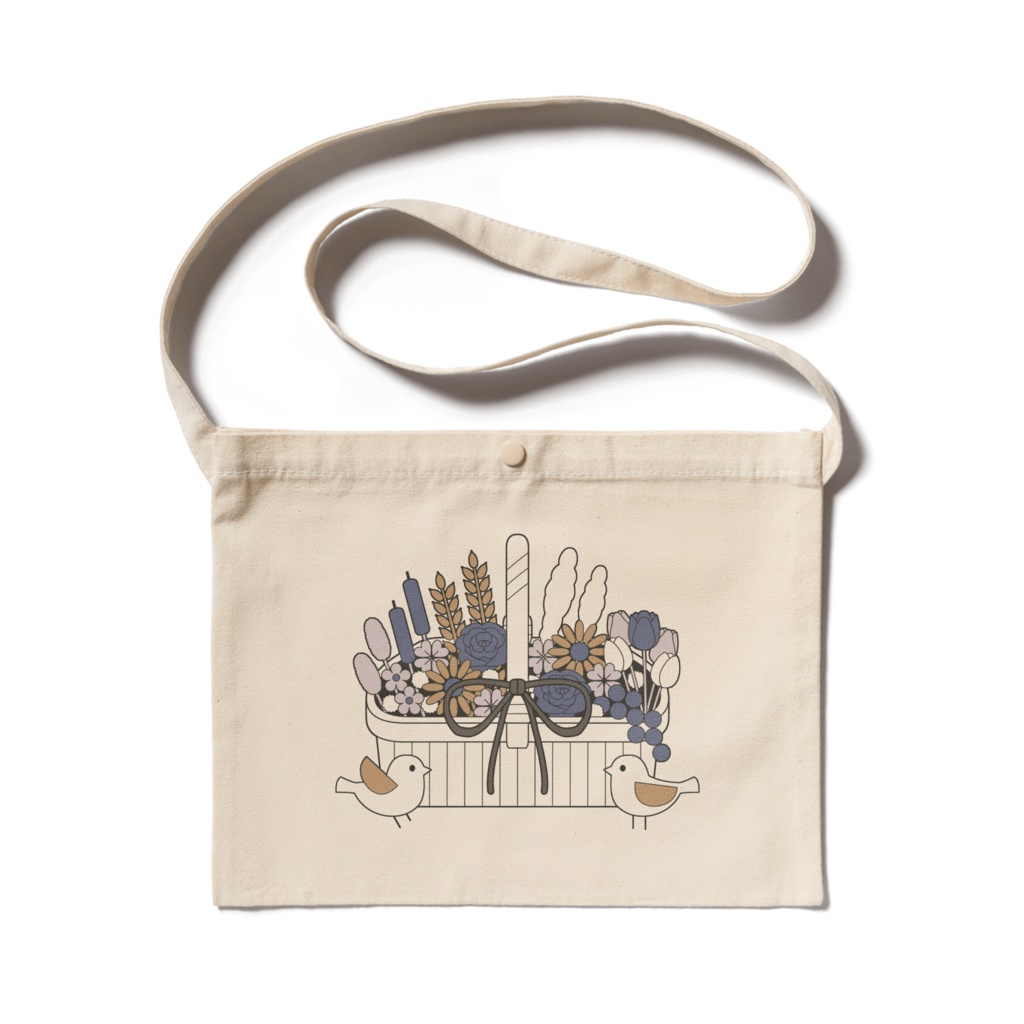 フラワーバスケットA　サコッシュ（全3色）