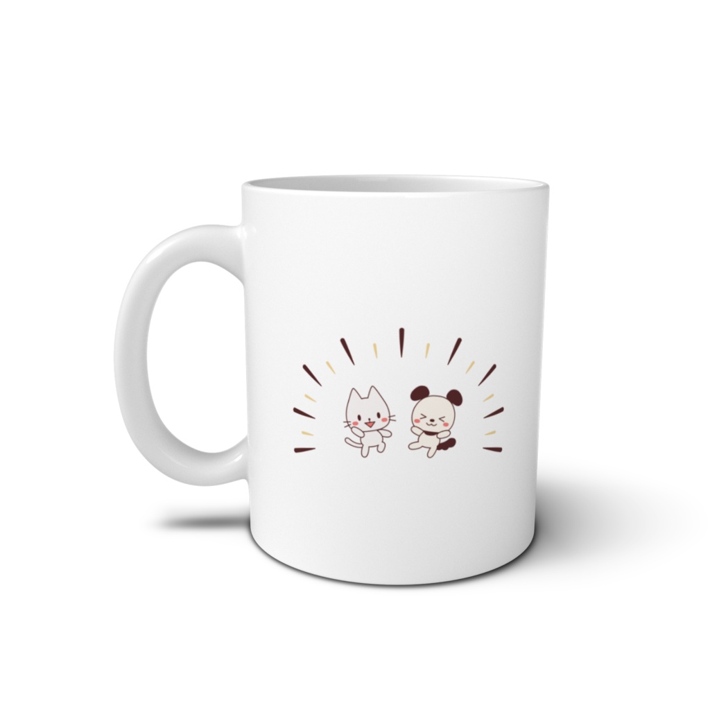 なんかテンション高い犬猫 マグカップ(全2色)