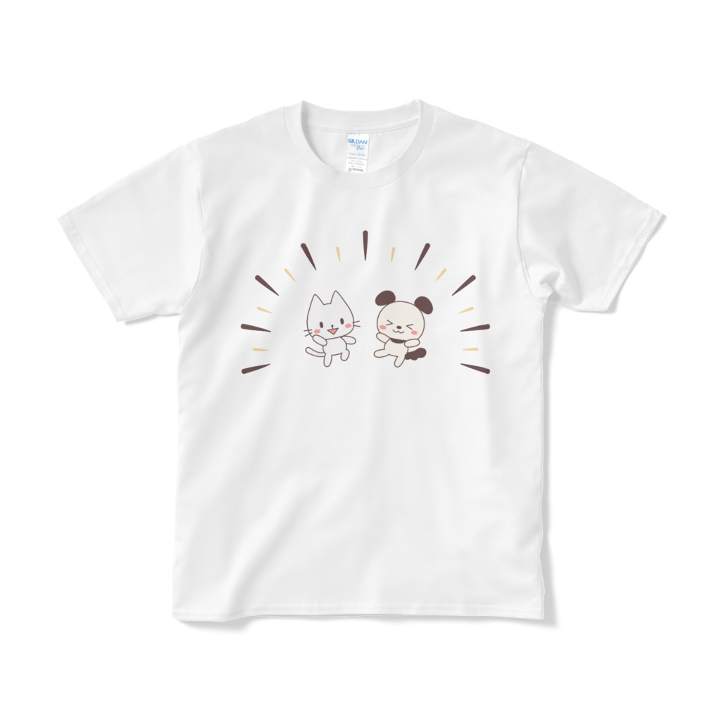 なんかテンション高い犬猫 オリジナルTシャツ短納期(全3色)