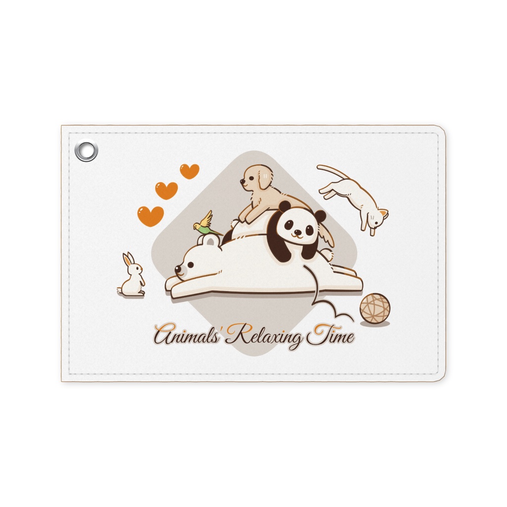 動物達のくつろぎタイム(Animals' Relaxing Time)パスケース(全2色)