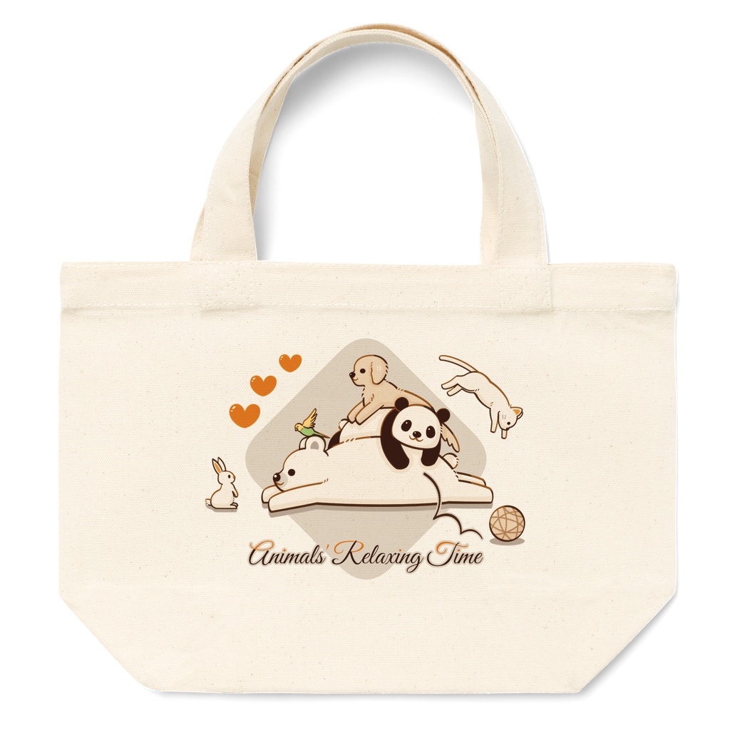 動物達のくつろぎタイム（Animals' Relaxing Time）トートバッグ（サイズS・M・L）