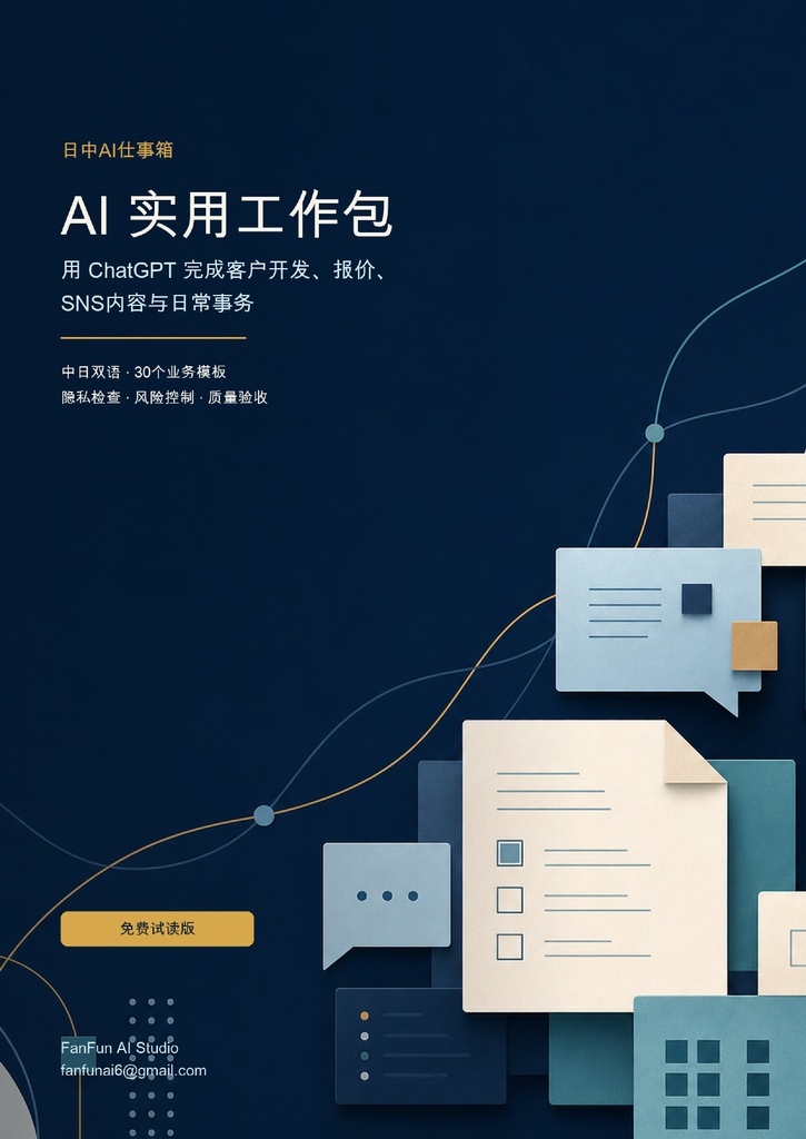 【無料試読版】AI実用ワークパック｜日中バイリンガルAI仕事テンプレート