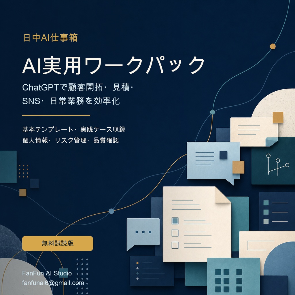 【無料・日本語版】AI実用ワークパック｜仕事で使えるChatGPTテンプレート