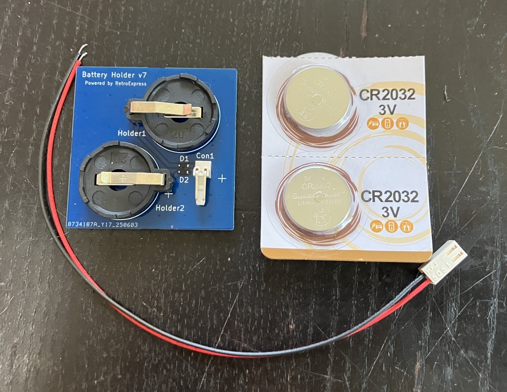 X68000用電池ホルダー(CR2032×2)version 7