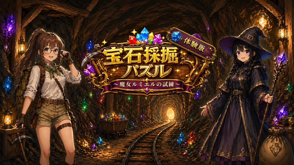 宝石採掘パズル ~魔女ルミエルの試練~ 体験版