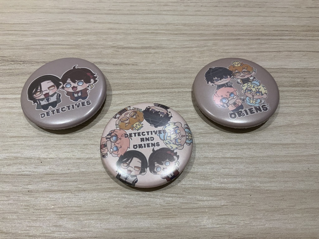 『非公式』Detectives and ORIENS アクキー&缶バッジ