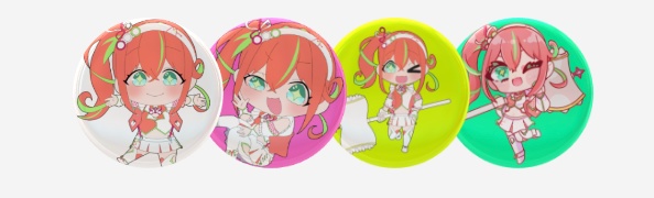 1周年記念　持駒レイコ缶バッチ