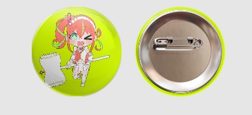 1周年記念 持駒レイコ缶バッチ
