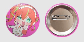 1周年記念 持駒レイコ缶バッチ