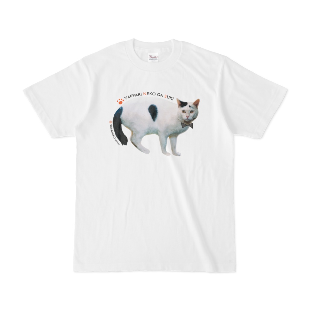 猫さんｔシャツ 白ブチさん ー野良猫さんシリーズー ねこねこgogo Booth